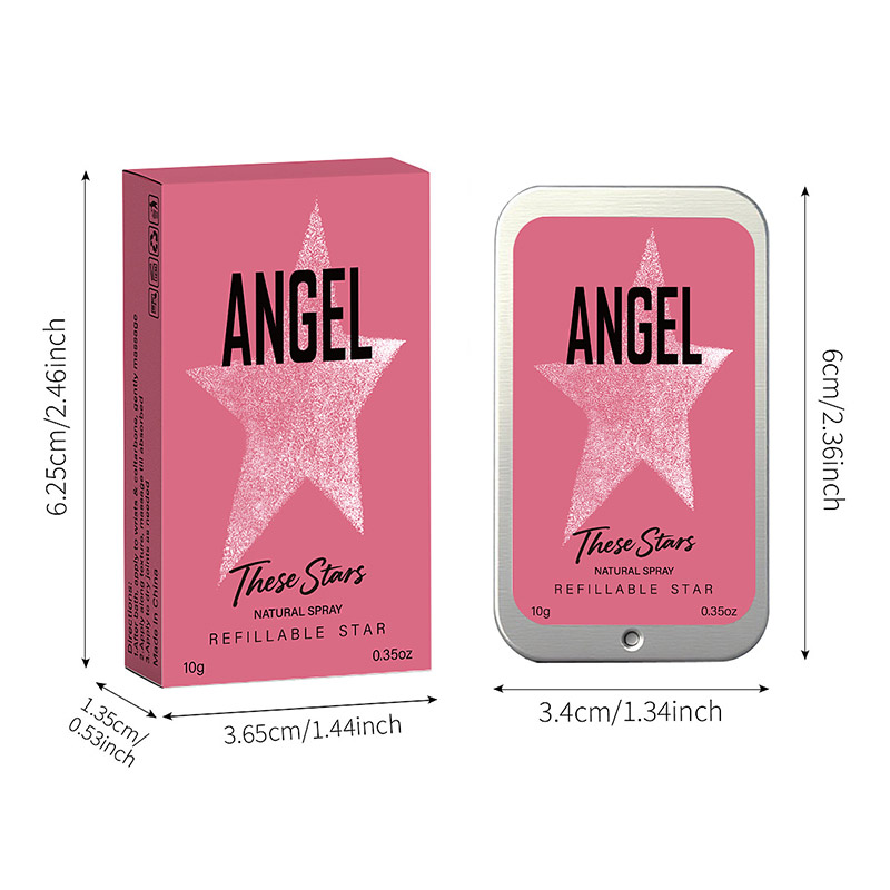 Perfume Fragrance Refill - エンジェルスターソリッドパフュームクリーム、携帯用詰め替え式フレグランスバーム、ウッディな香りで爽快な持続性のあるフレグランスバーム、女性へのギフト