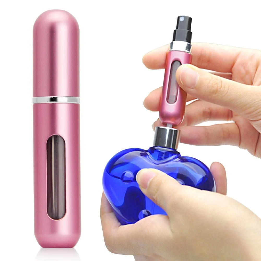 Perfume Fragrance Samples - 新しいホット5個セットポータブル5ミリリットル香水詰め替えボトル詰め替え可能なスプレー香りポンプ空のアトマイザー化粧品容器旅行ギフト