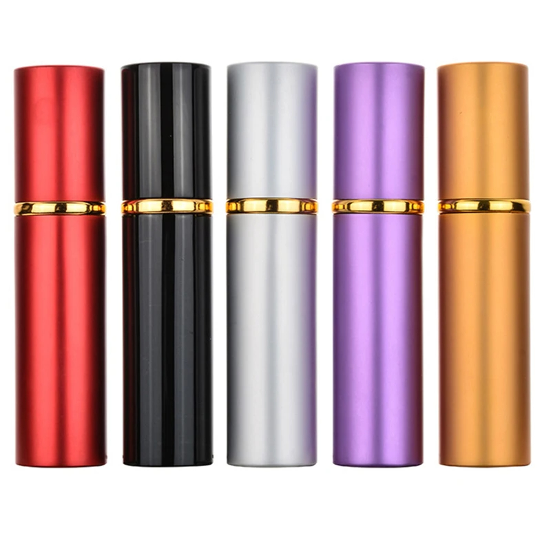 Perfume Fragrance Ingredients - 5 個 10 ミリリットル高品質詰め替えミニ香水アトマイザースプレーボトル空のガラス香水瓶アルミスプレー Atoizers
