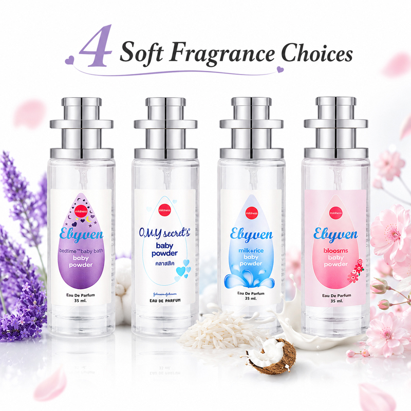 Perfume Fragrance Samples - 2個入り 35ml ベビーパウダー香水 女性用 長持ちするオードパルファムスプレー 4種類の香り