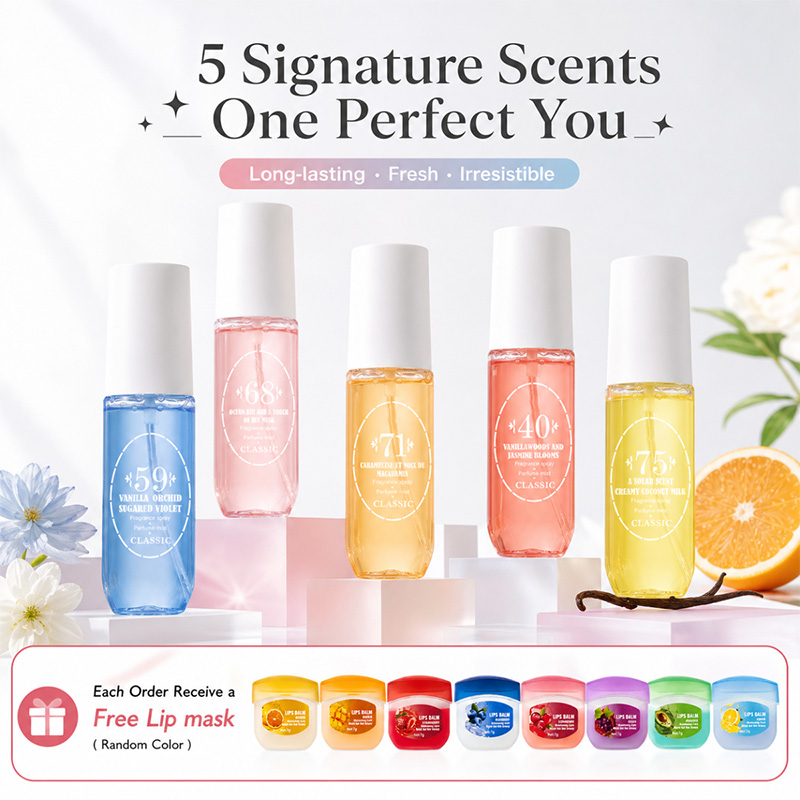 Perfume Fragrance Mist - パフュームミストボディスプレー 5種の香り バニラ オーキッド オーシャンエア ジャスミンブルーム