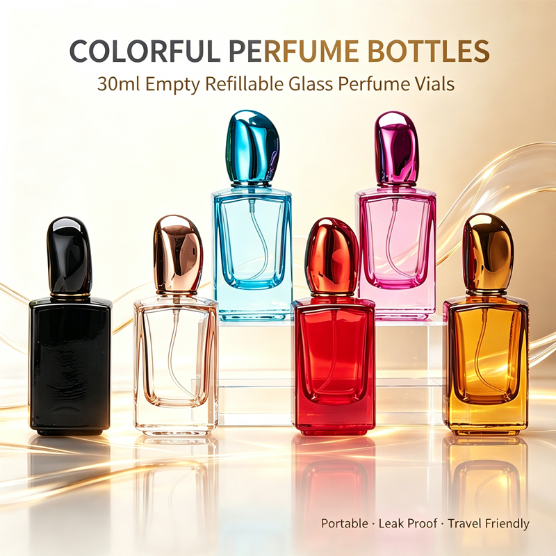 Perfume Fragrance Mist - 30mlガラス製香水スプレーボトル、詰め替え可能な香水アトマイザー、エッセンシャルオイルなどの液体に適したファインミストスプレーボトル