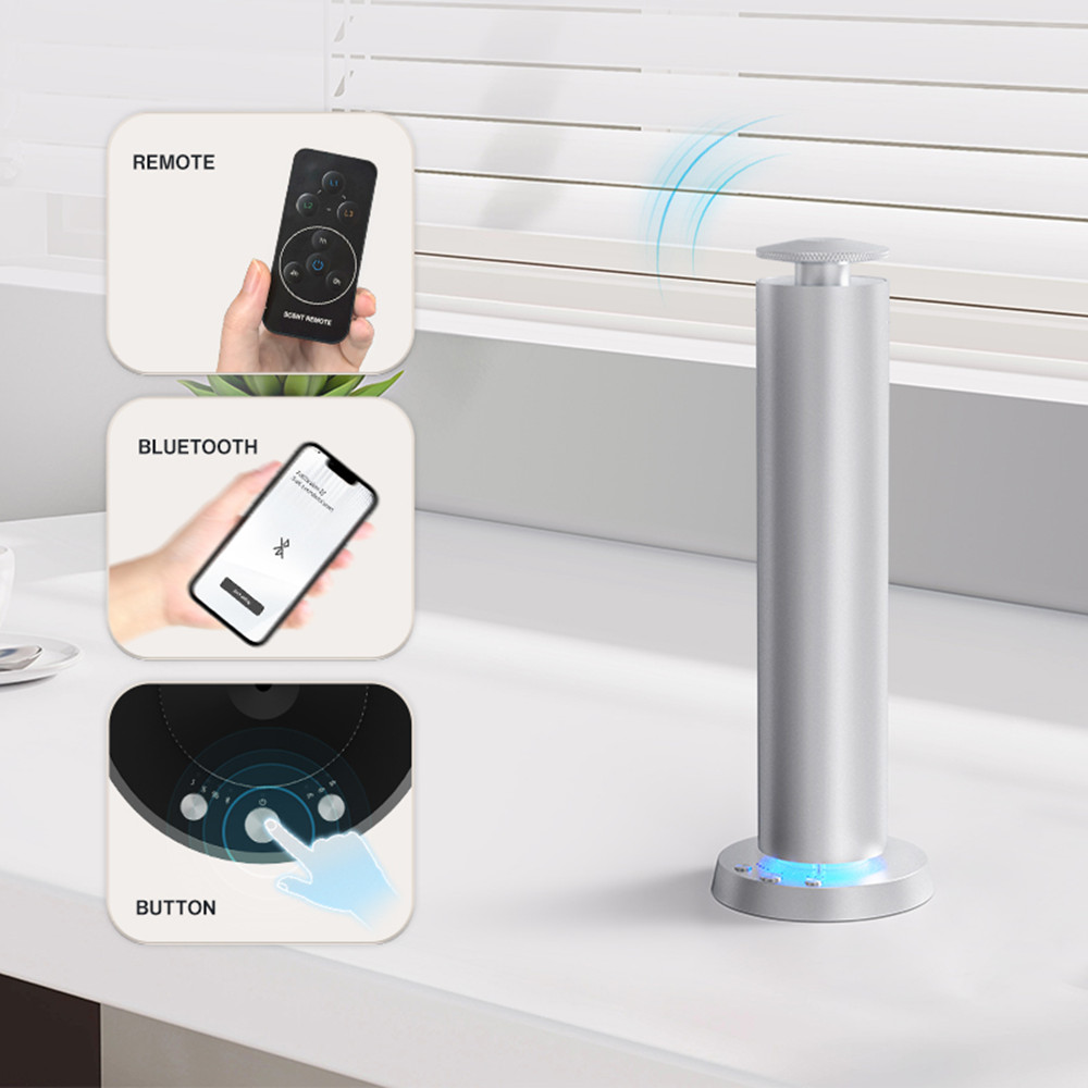 Perfume Home Fragrance - ホームフレグランス香水Bluetoothアロマディフューザーバッテリー金属素材エアフレーバー120MLエッセンシャルオイル容量カラムマシン