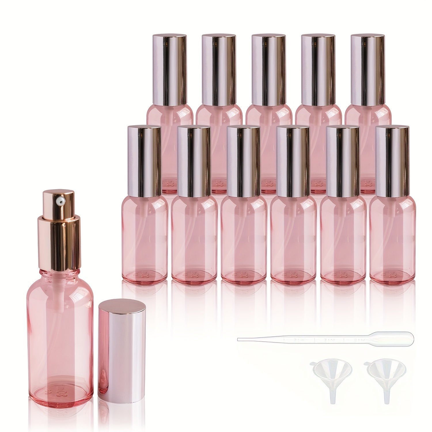 Perfume Fragrance Mist - 1 個 10-100 ミリリットルピンクスプレーボトルファインミスト香水アトマイザー噴霧器蓋詰め替え黒ガラス空ボトル