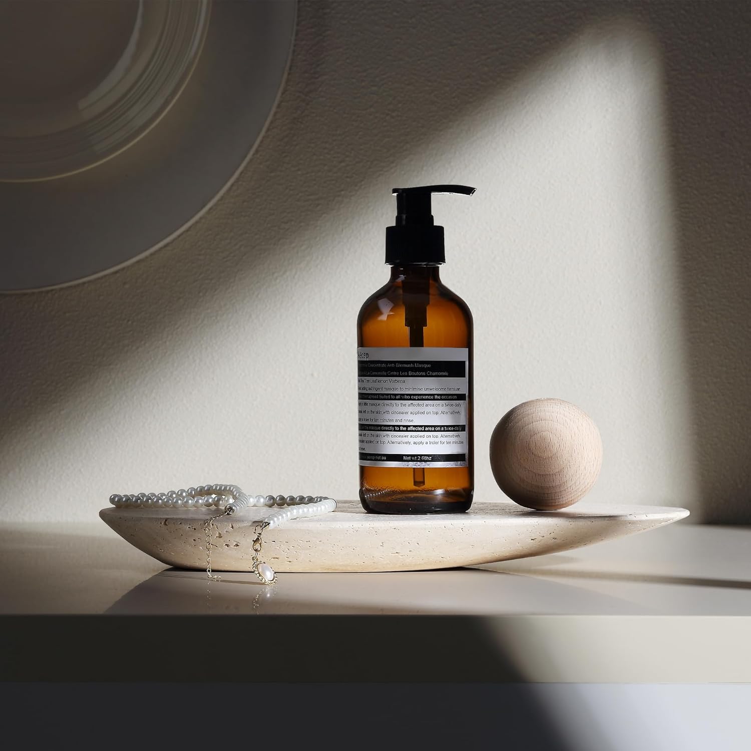 Perfume Fragrance House - トラバーチン製バニティトレイ、バスルームのカウンターと家の装飾に、ユニークな装飾トレイ、ジュエリー、キャンドル、化粧品、香水用