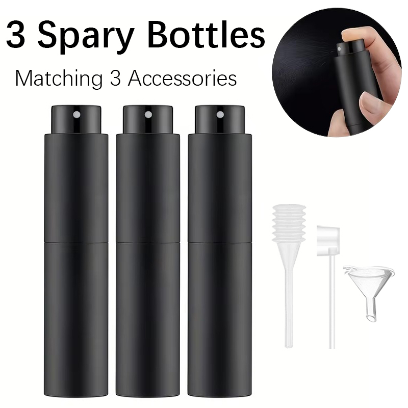 Perfume Fragrance Samples - 3 旅行用 10ml 香水スプレーボトルセット、詰め替え可能なコロン容器、空のスプレーディスペンサー