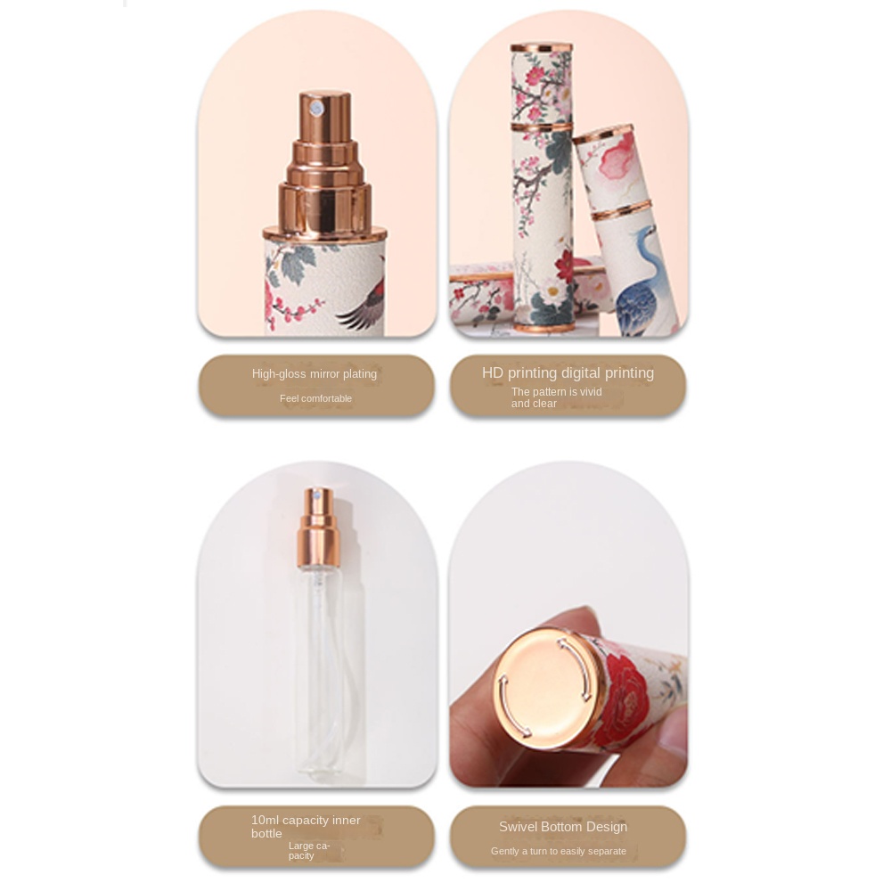 ポータブル PU レザー香水瓶フェニックス 10 ミリリット - Perfume Fine Fragrance のレビューと価格