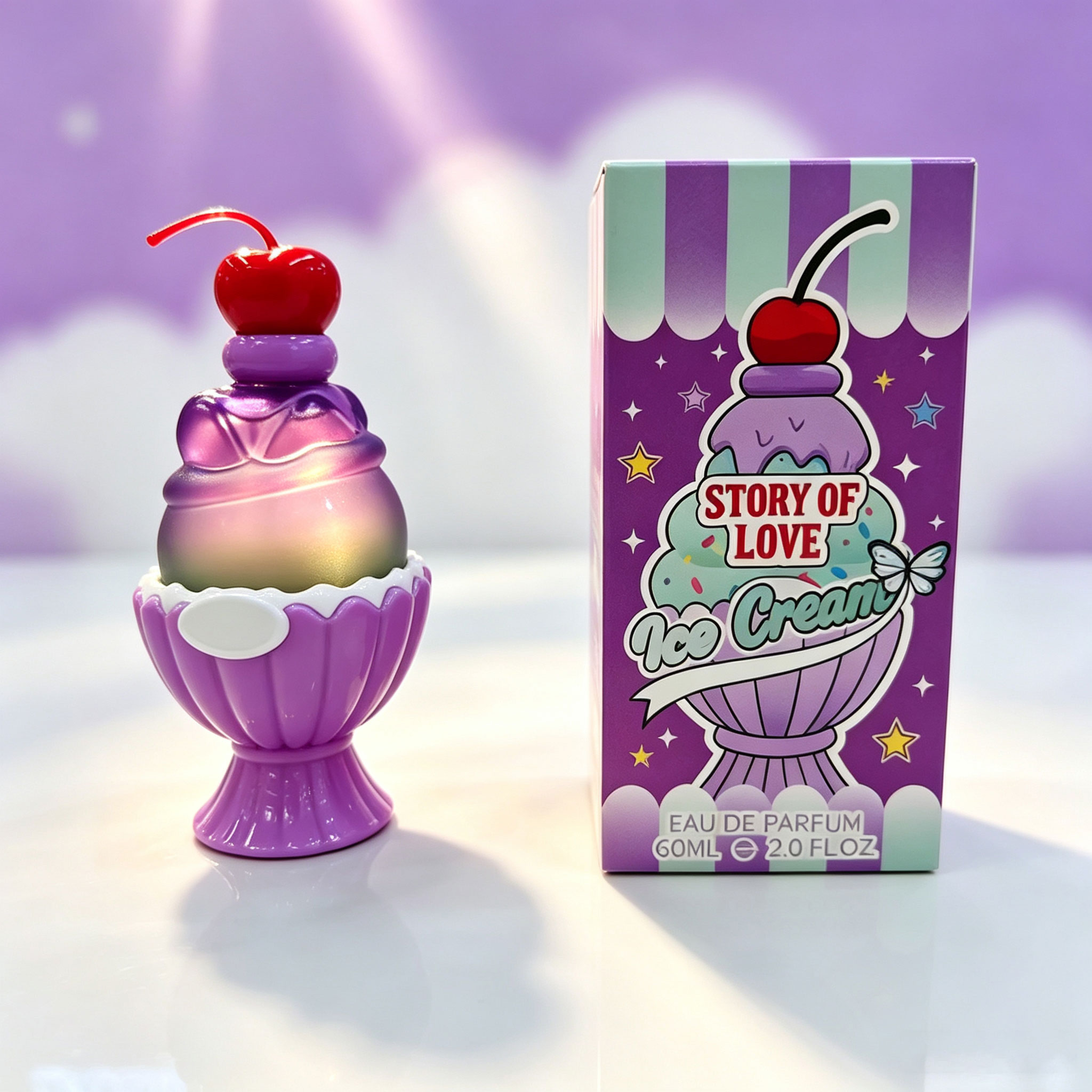 かわいいアイスクリーム型のオードパルファム60ml、甘くて長 - Perfume Fine Fragrance のレビューと価格