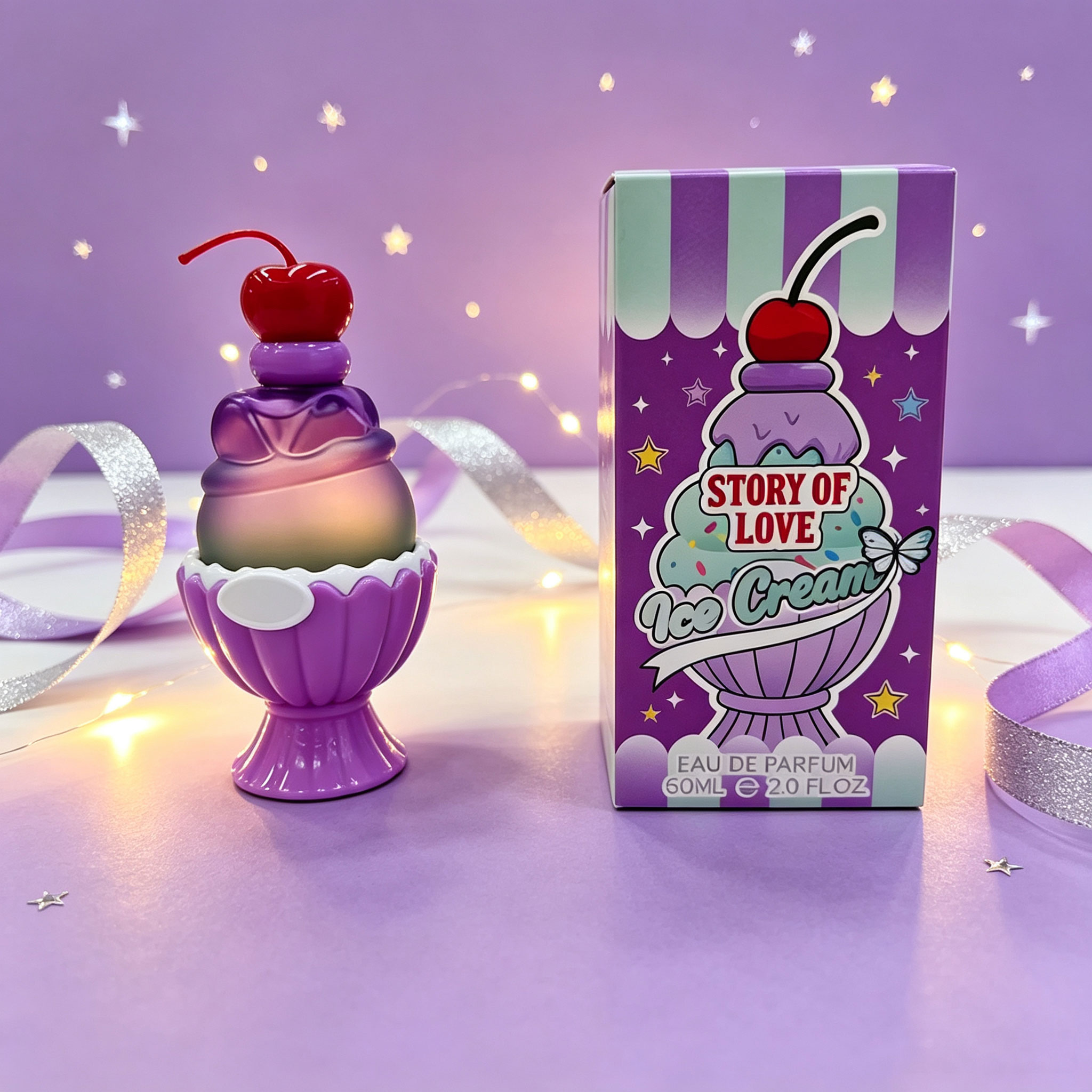 かわいいアイスクリーム型のオードパルファム60ml、甘くて長 - Perfume Fine Fragrance のレビューと価格