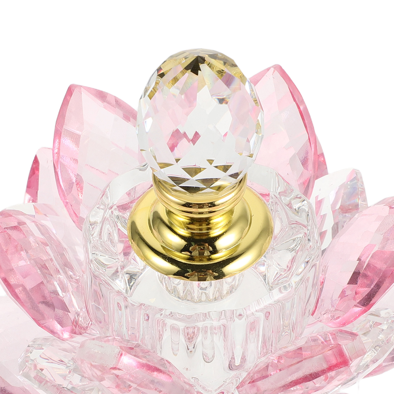 クリスタル製の蓮の花の形をした香水瓶。詰め替え可能で、寝室の - Perfume Fragrance Refill のレビューと価格