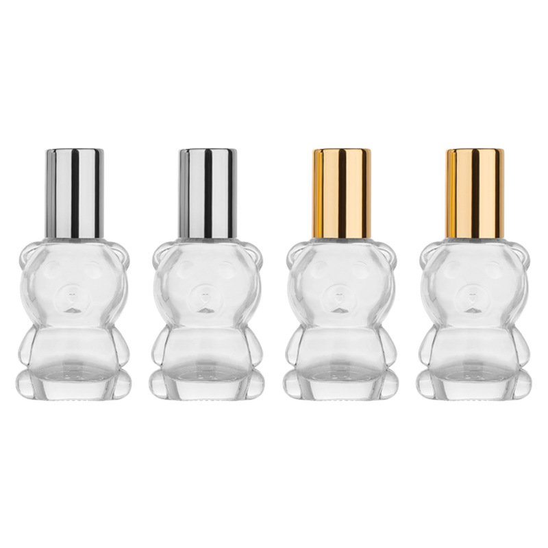 エッセンシャルオイルガラスボトル空のクリアクマ型スチールロー - Perfume Fragrance House のレビューと価格