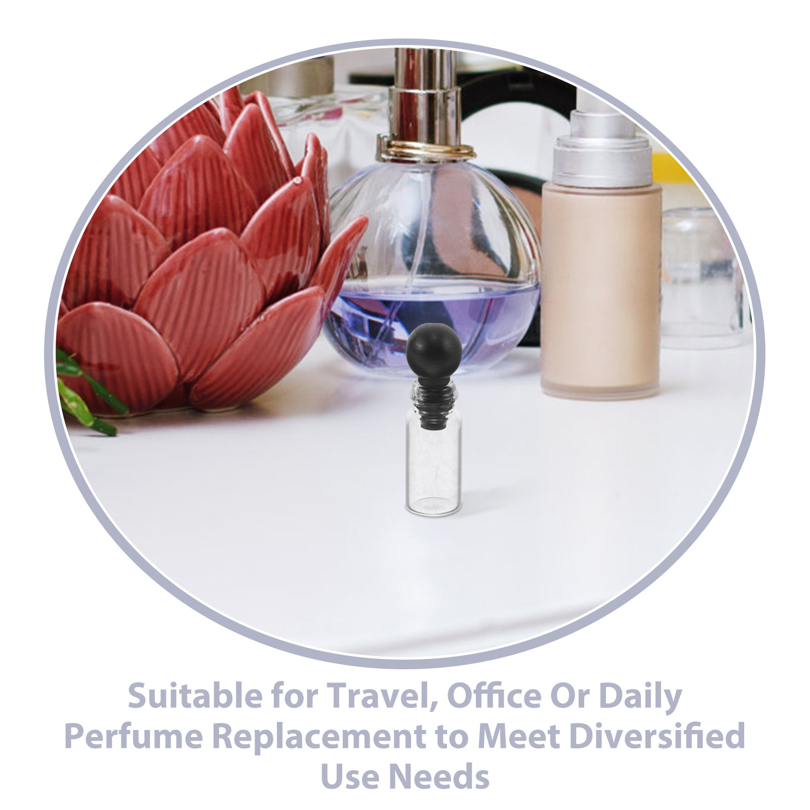 150個入り、ガラス製香水サンプル容器、小型ボールストッパー - Perfume Fragrance Samples のレビューと価格