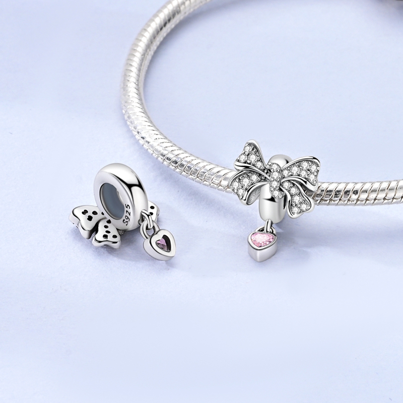 スターリングシルバー925 ピンクチャームビーズ 蝶 香水瓶 - Perfume Fine Fragrance のレビューと価格