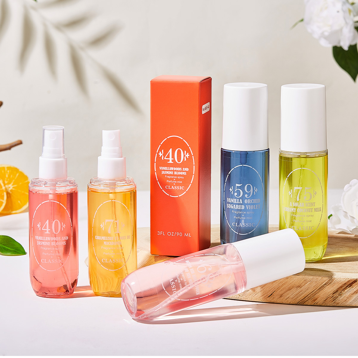 パフュームミストボディスプレー 5種の香り バニラ オーキッ - Perfume Fragrance Mist のレビューと価格