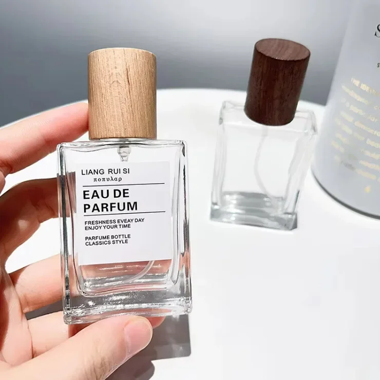 30/50 ミリリットルガラス香水瓶スプレーボトル木製キャッ - Perfume Fragrance Mist のレビューと価格