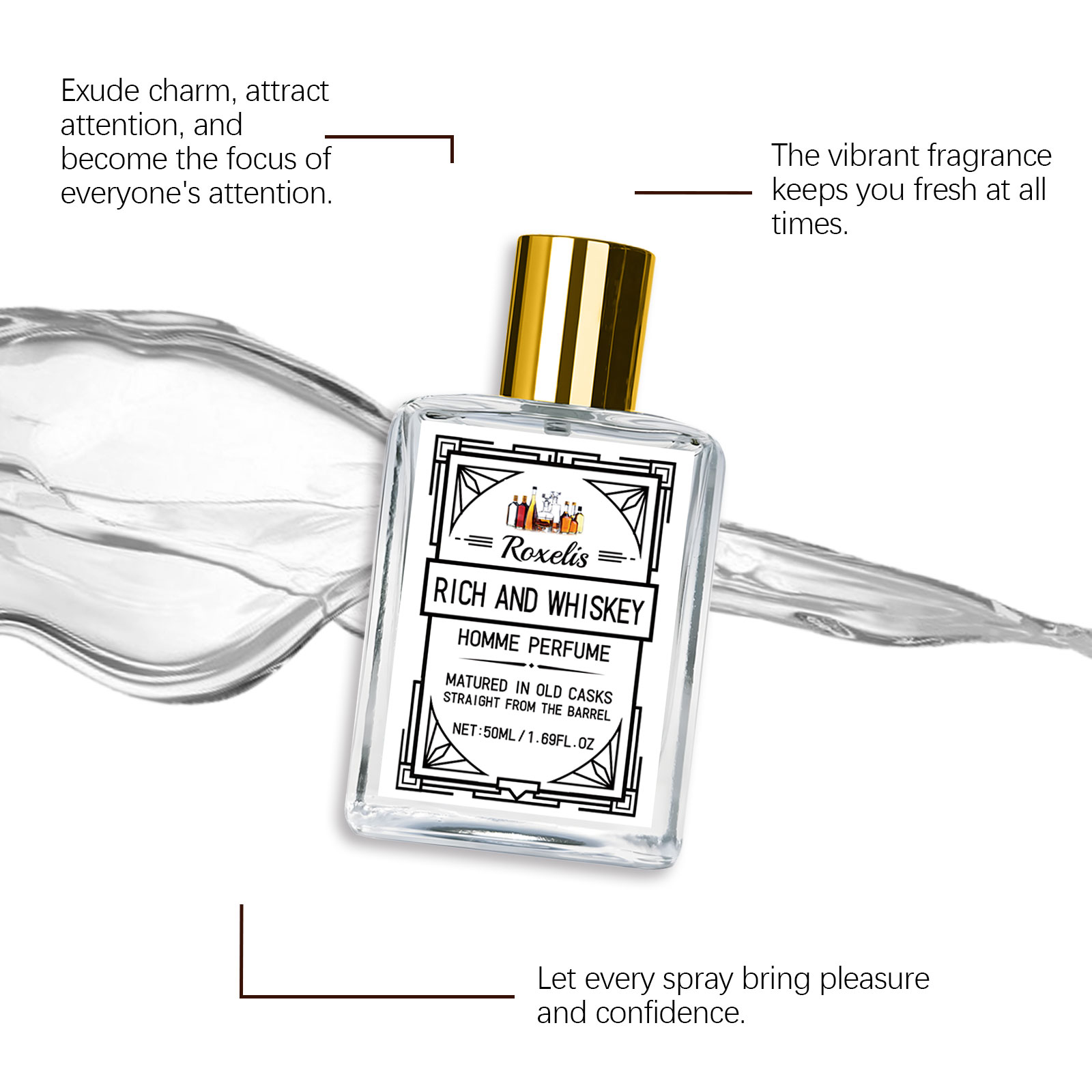 ロクセリス 50ml チャーム ウイスキー メンズ香水 グル - Fragrance Perfume Usa のレビューと価格