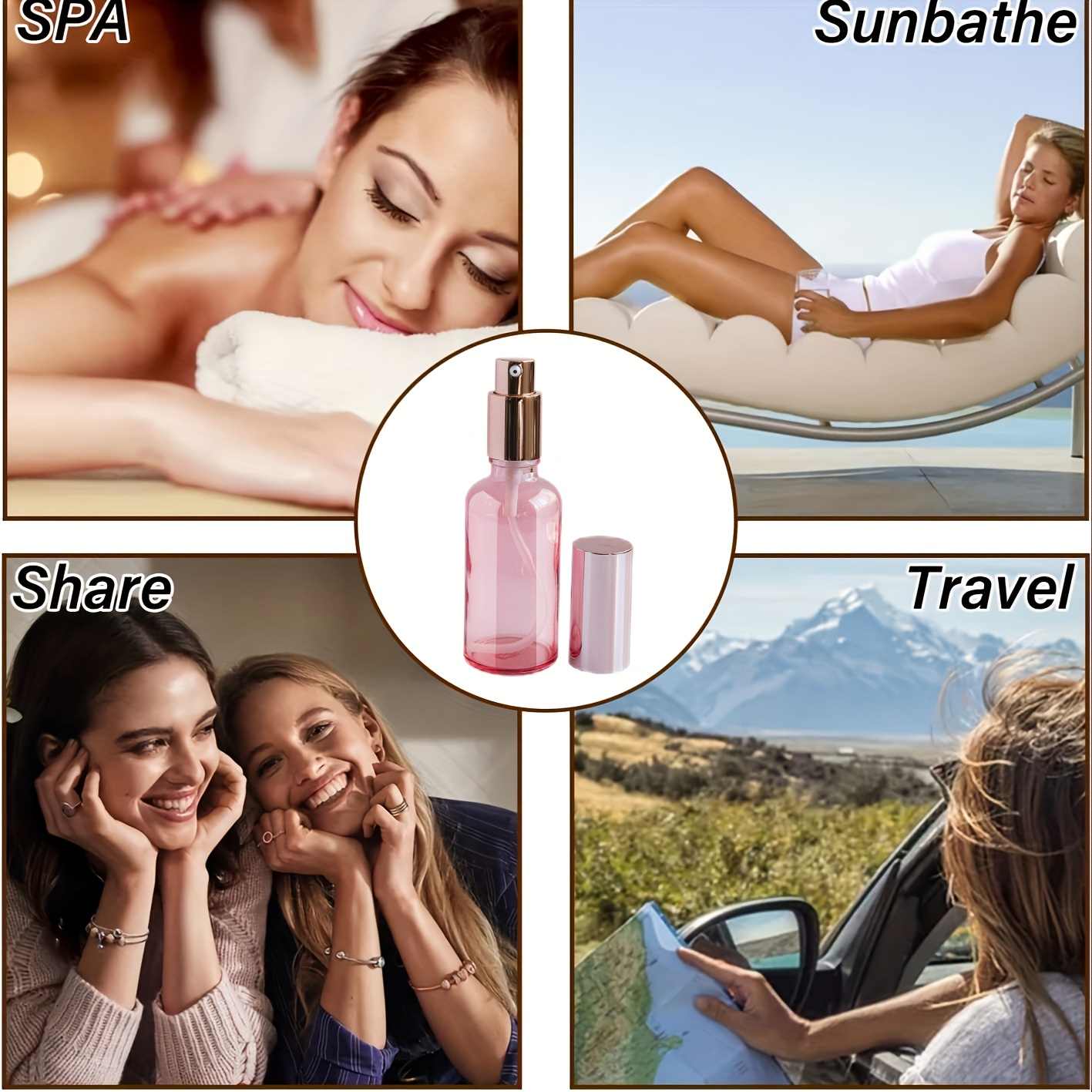 1 個 10-100 ミリリットルピンクスプレーボトルファイ - Perfume Fragrance Mist のレビューと価格
